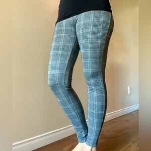 Blue plaid pants